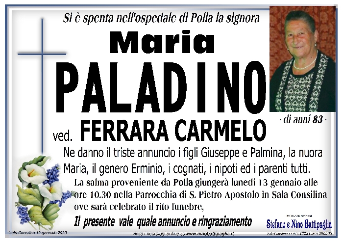 foto manifesto PALADINO MARIA