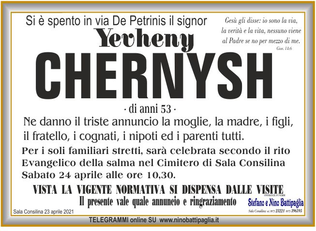 foto manifesto CHERNYSH YEVHENY