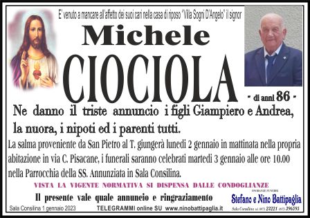 foto manifesto CIOCIOLA MICHELE