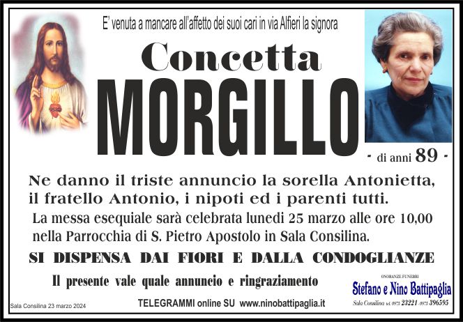 foto manifesto MORGILLO CONCETTA