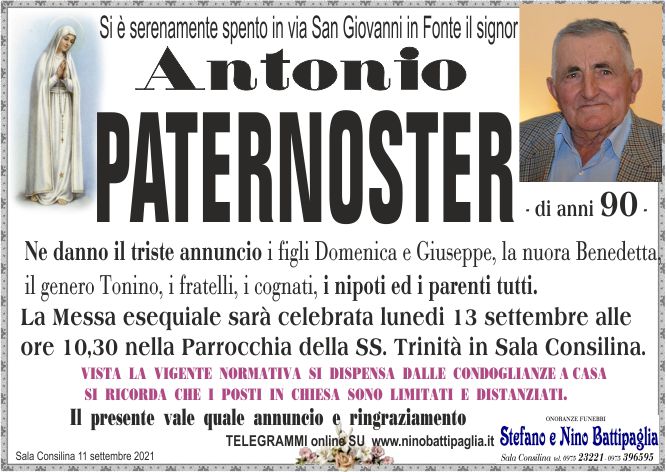 foto manifesto PATERNOSTER ANTONIO