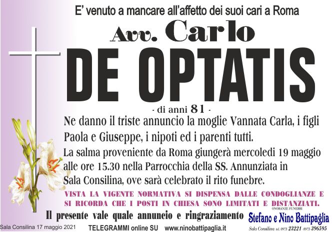 foto manifesto DE OPTATIS CARLO