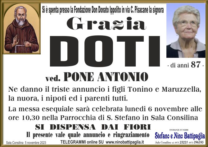 foto manifesto DOTI GRAZIA