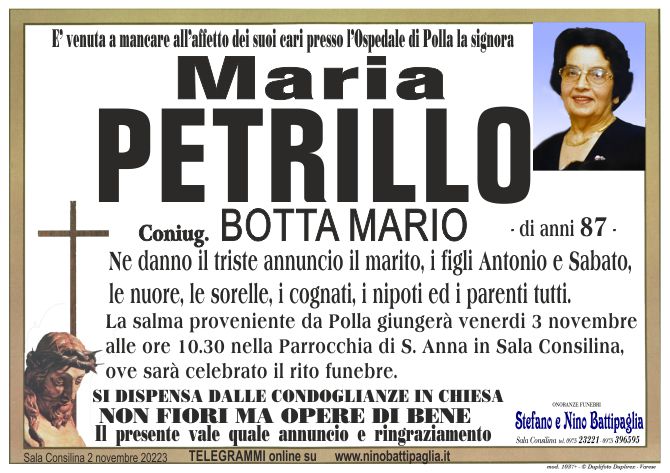 foto manifesto PETRILLO MARIA