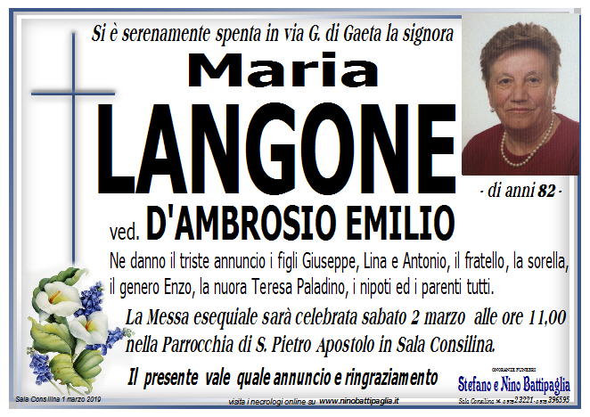 foto manifesto LANGONE MARIA