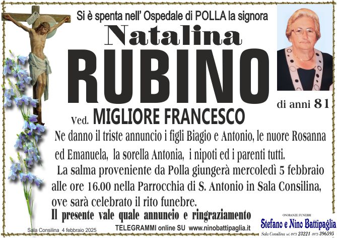 foto manifesto RUBINO NATALINA