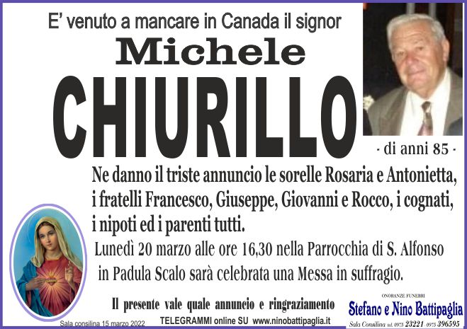 foto manifesto CHIURILLO MICHELE