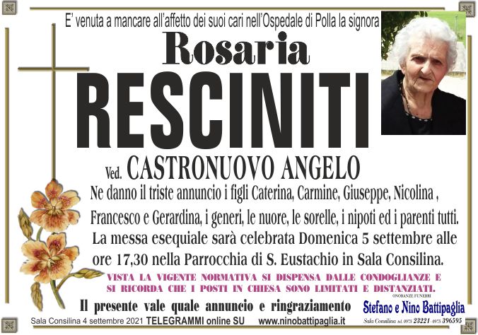 foto manifesto RESCINITI ROSARIA