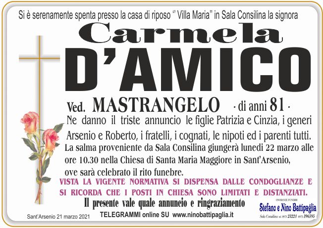 foto manifesto D\'AMICO CARMELA