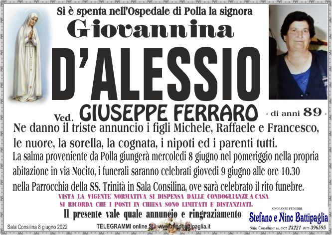 foto manifesto D' ALESSIO GIOVANNINA