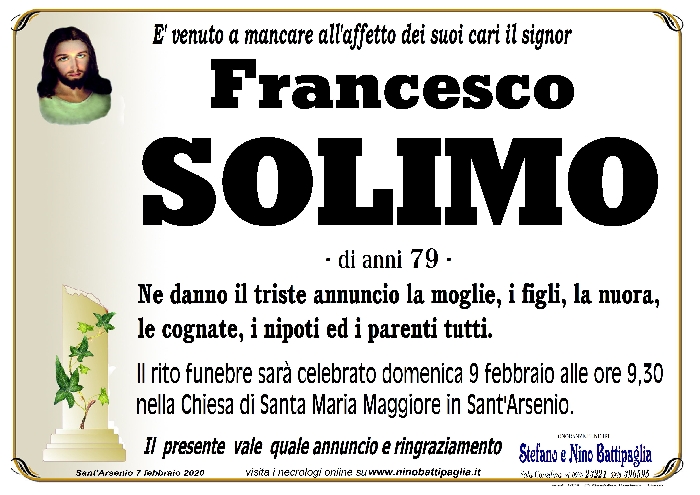foto manifesto SOLIMO FRANCESCO