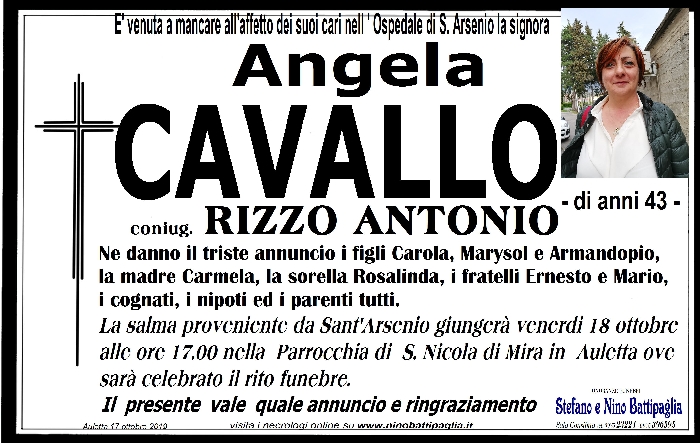 foto manifesto Cavallo Angela