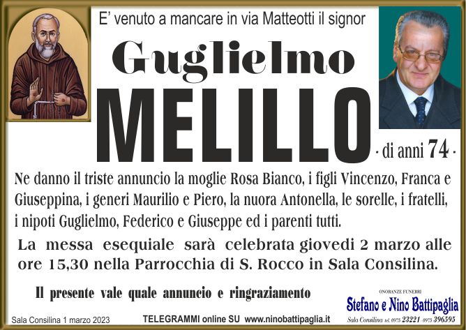 foto manifesto MELILLO GUGLIELMO