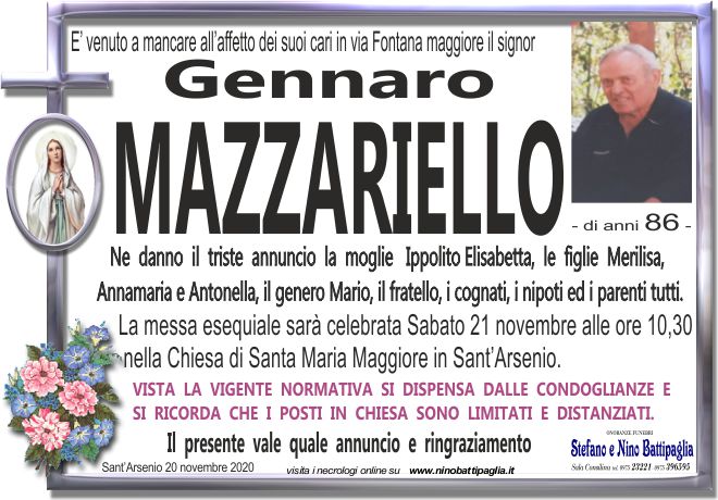 foto manifesto MAZZARIELLO GENNARO