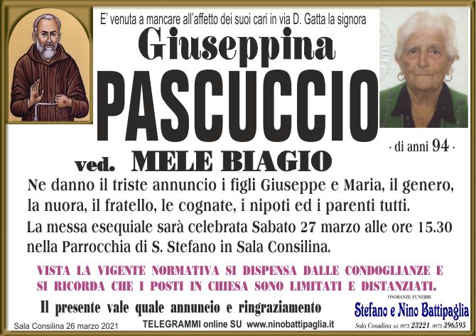 foto manifesto PASCUCCIO GIUSEPPINA