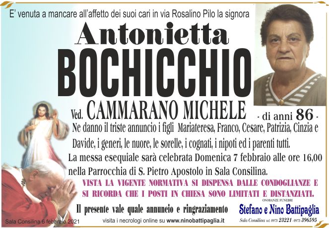 foto manifesto BOCHICCHIO ANTONIETTA