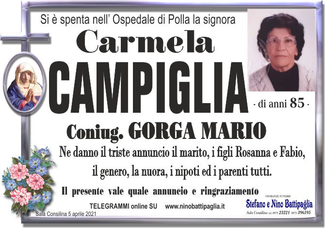 foto manifesto CAMPIGLIA CARMELA