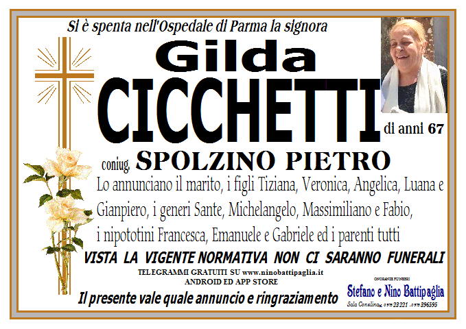 foto manifesto CICCHETTI GILDA