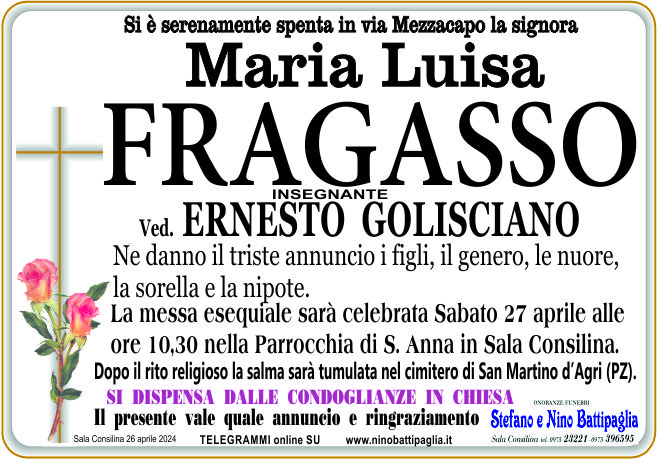 foto manifesto FRAGASSO MARIA LUISA