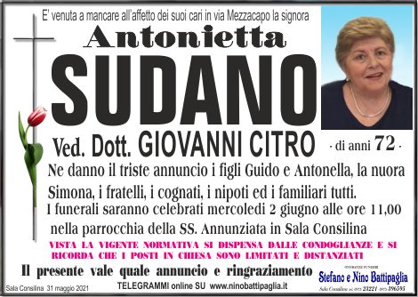 foto manifesto SUDANO ANTONIETTA