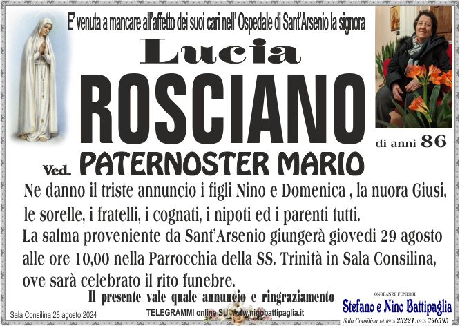 foto manifesto ROSCIANO LUCIA
