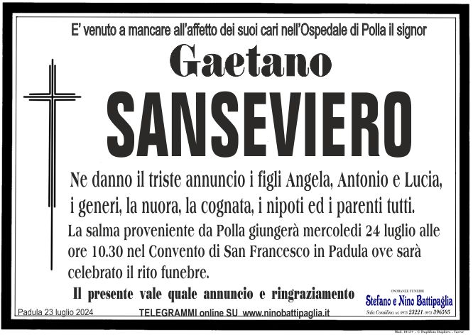 foto manifesto Sanseviero Gaetano
