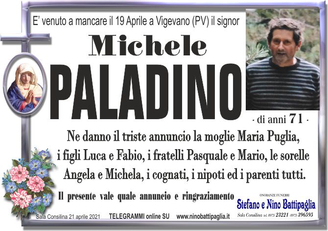 foto manifesto PALADINO MICHELE