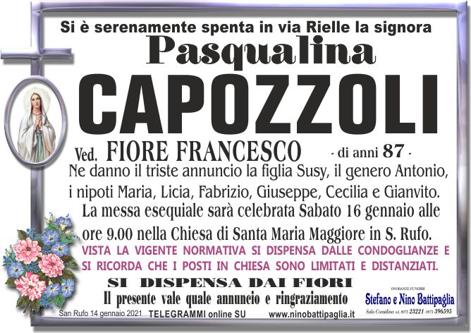 foto manifesto CAPOZZOLI PASQUALINA