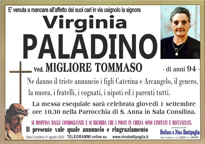 foto manifesto PALADINO VIRGINIA