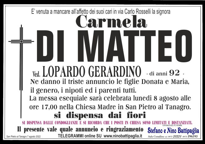 foto manifesto DI MATTEO CARMELA