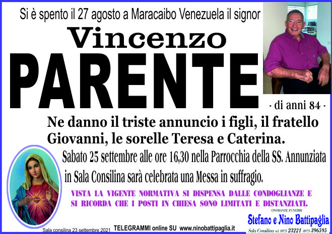 foto manifesto PARENTE VINCENZO