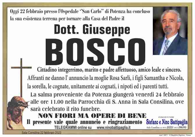 foto manifesto Dott. Giuseppe Bosco