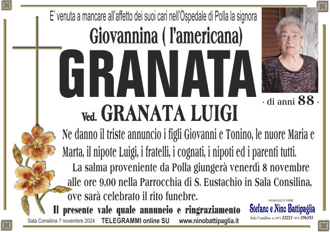foto manifesto GRANATA GIOVANNINA