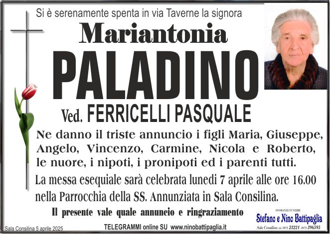 foto manifesto PALADINO MARIANTONIA